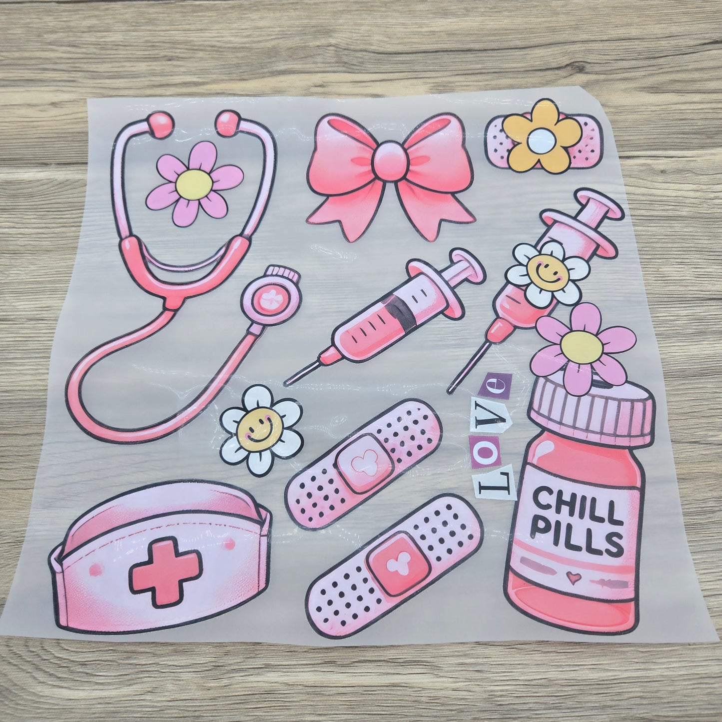 Nurse Collage in Pink Tones