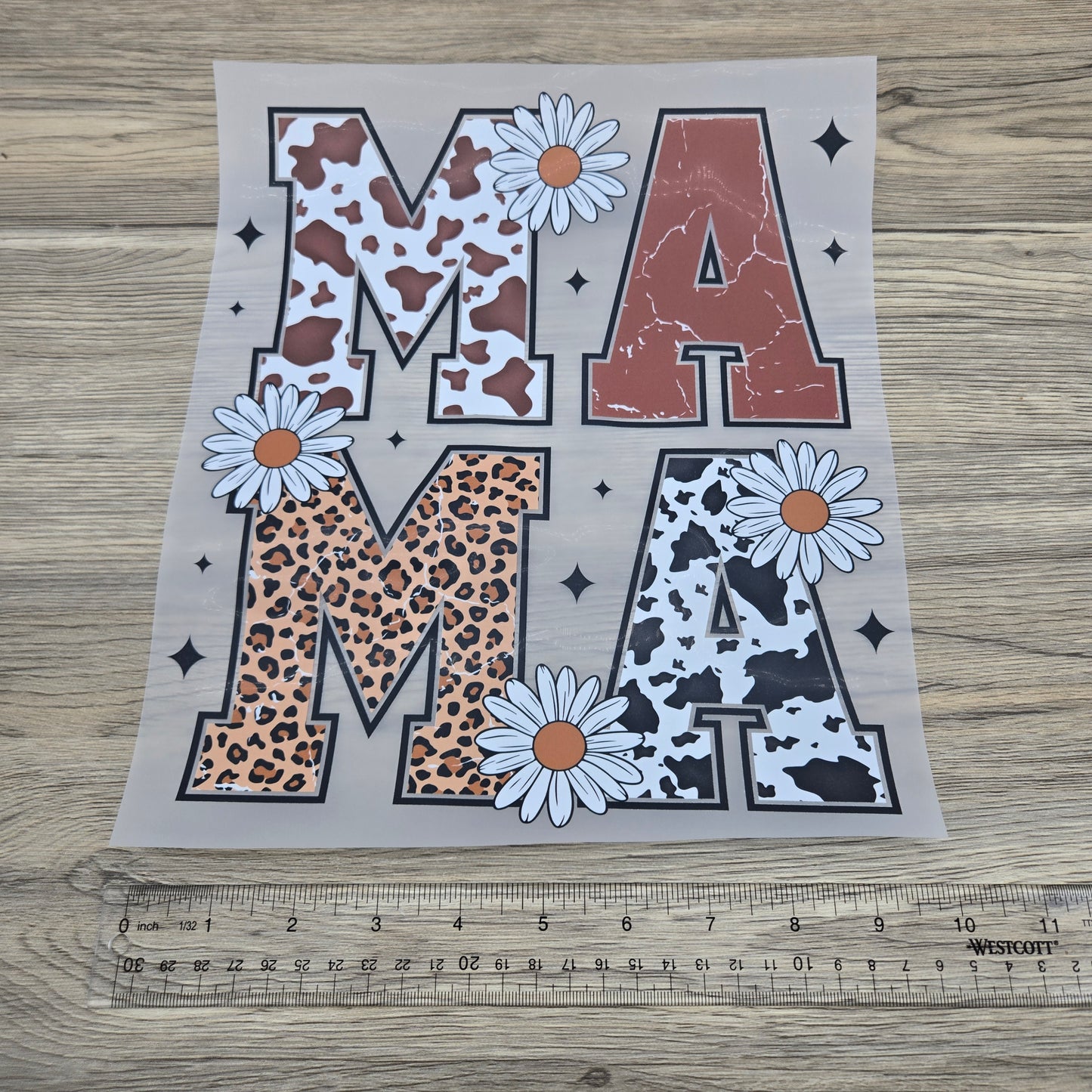 Animal Print Mama with Flowers