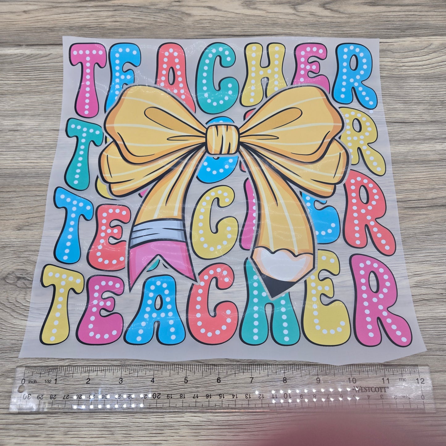 Teacher, Teacher, Teacher Pencil Bow- Seconds Quality