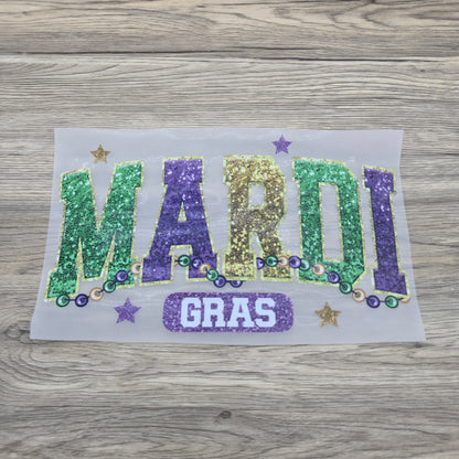 Mardi Gras in Faux Glitter