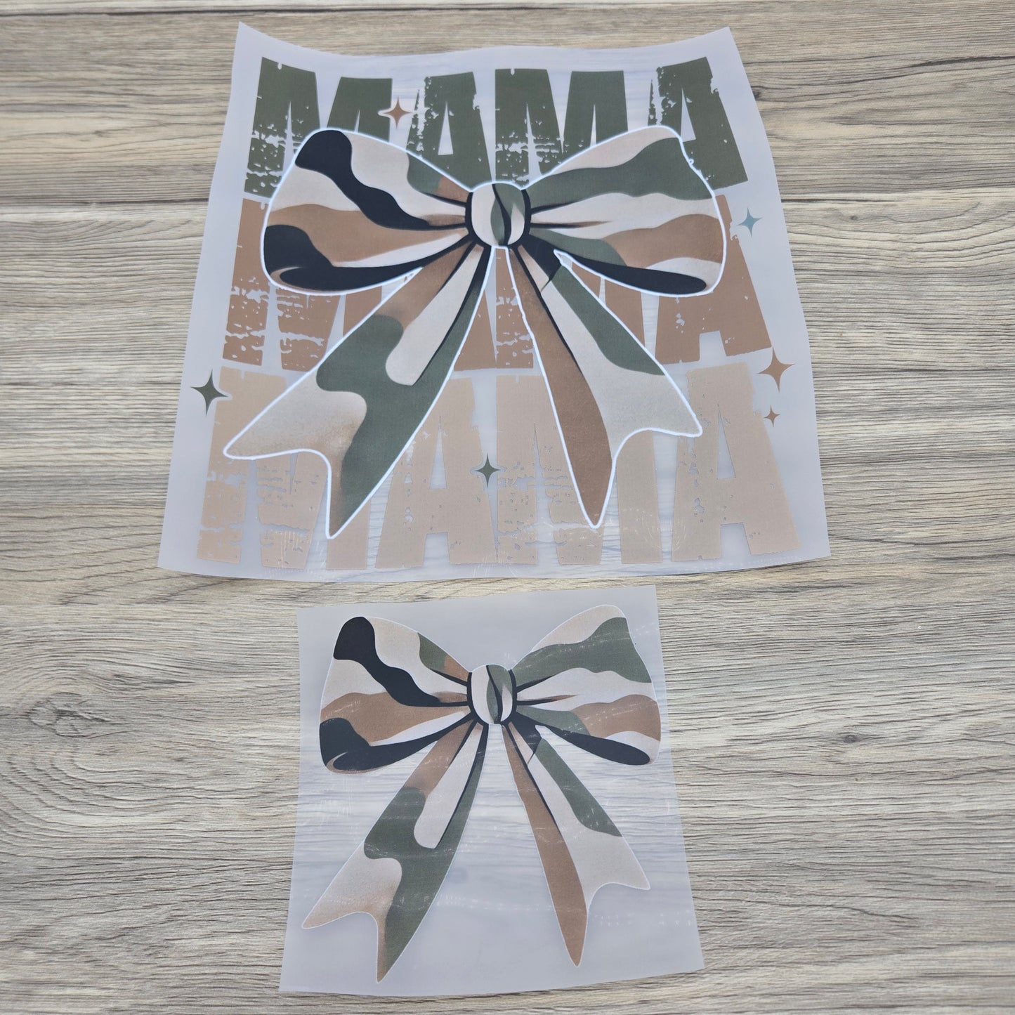 Camo Mama Bow- Distressed