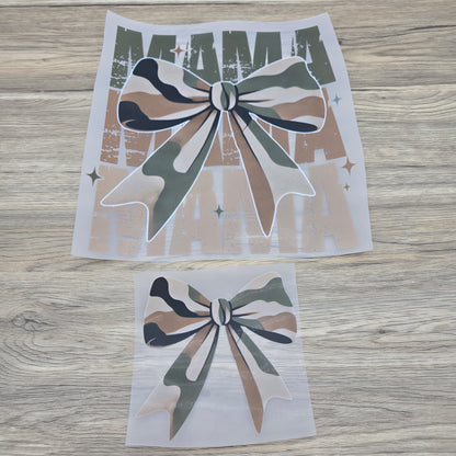 Camo Mama Bow- Distressed