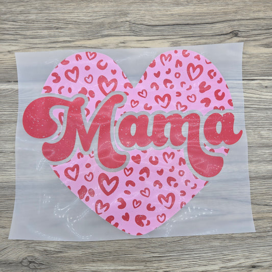 Mama Cheetah Heart Valentines (Distressed)