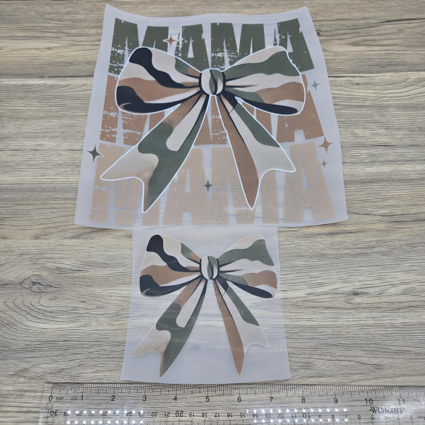 Camo Mama Bow- Distressed