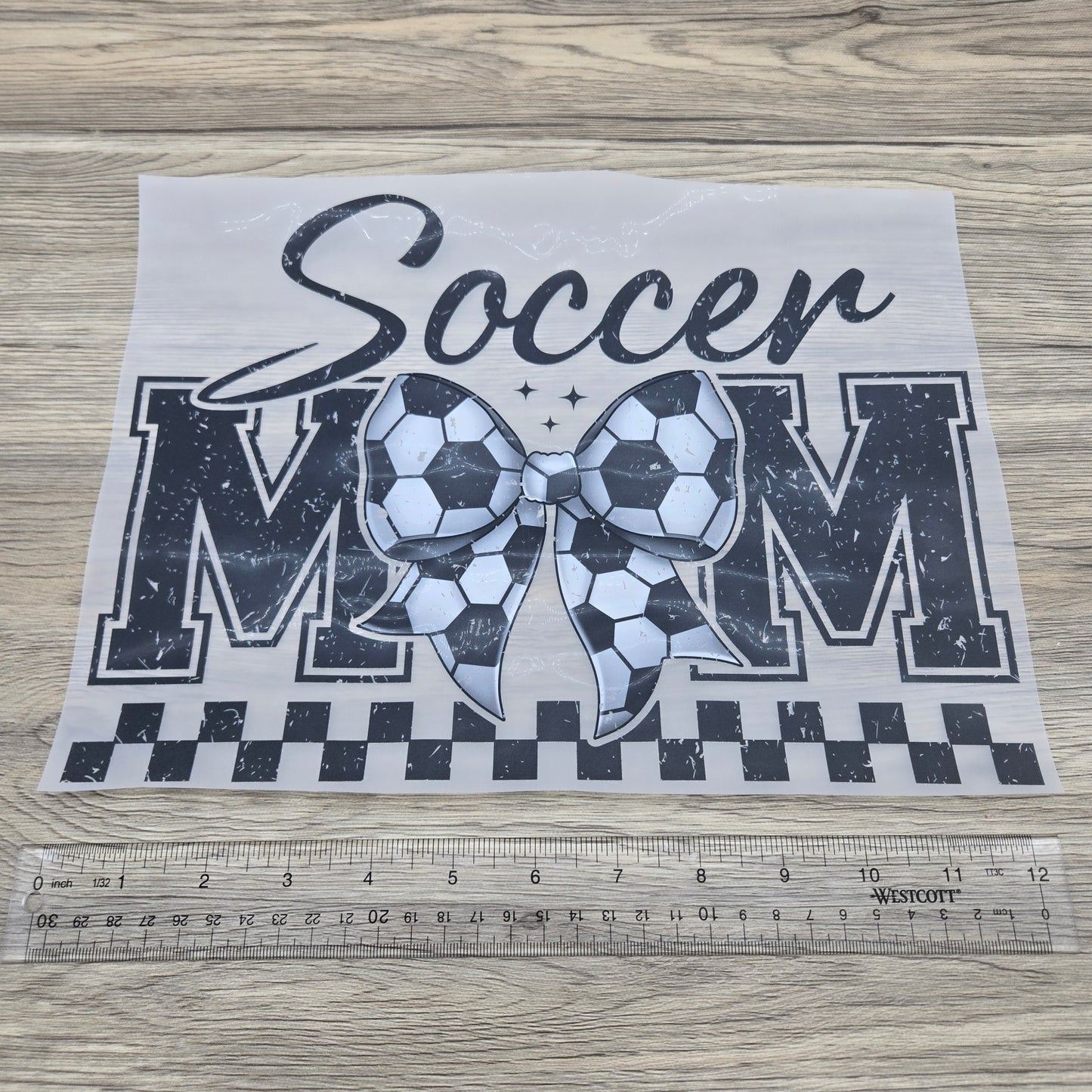 Soccer Mom- Checkered Bow