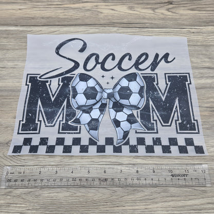 Soccer Mom- Checkered Bow