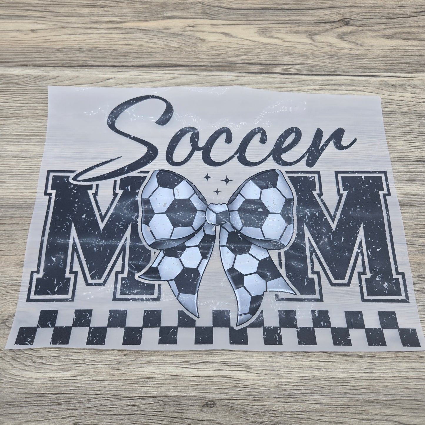 Soccer Mom- Checkered Bow