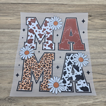 Animal Print Mama with Flowers