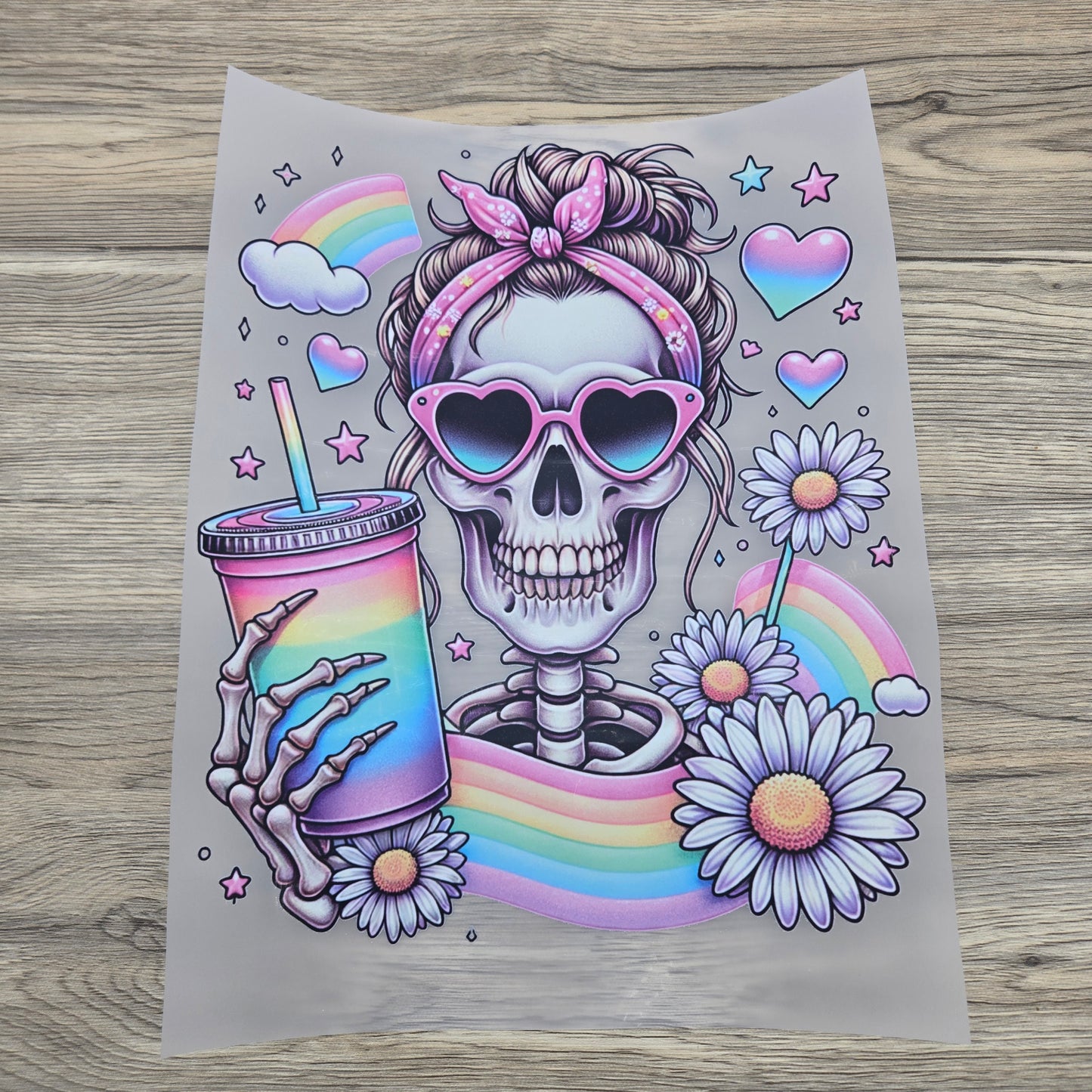 Pastel Rainbow Girlie Skull Coffee