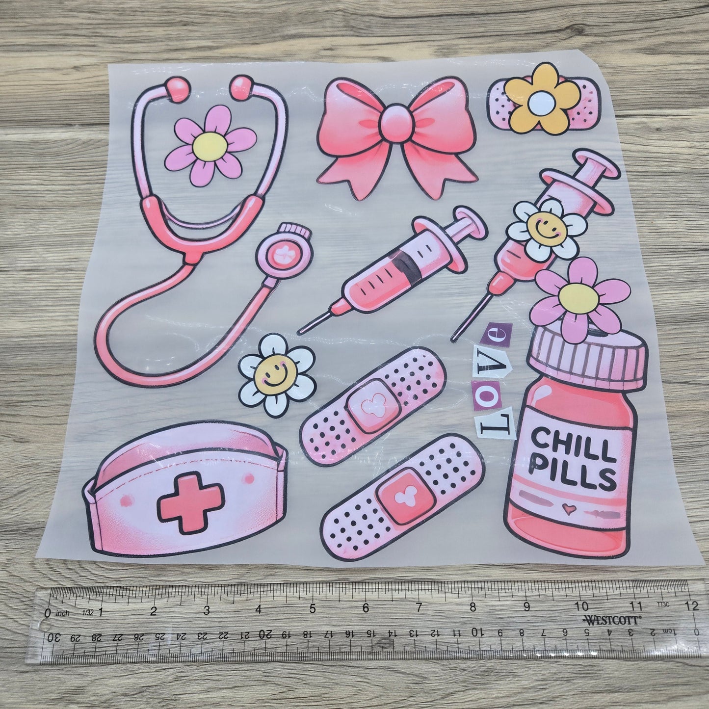 Nurse Collage in Pink Tones